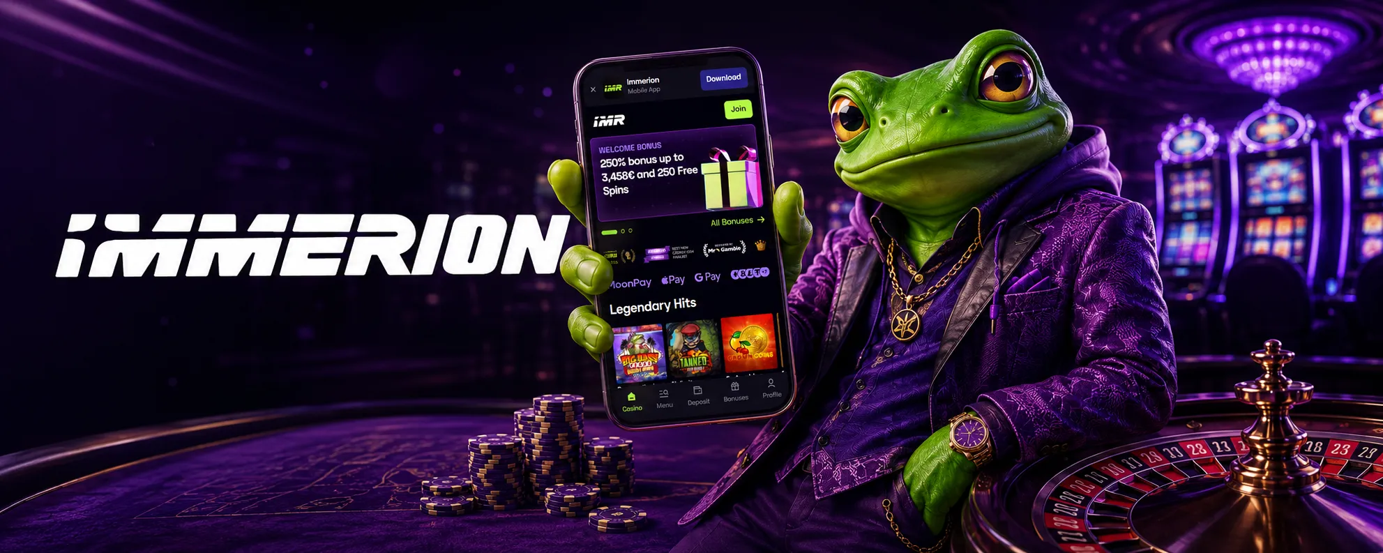 Immerion Casino App-Screenshot